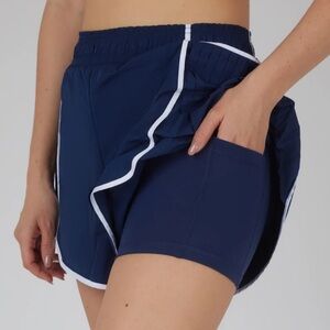 Yogalicious Short Blue Navy NWT XS Radiant Courtside Chic Tennis Prep Activewear